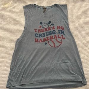 No crying in baseball tank top